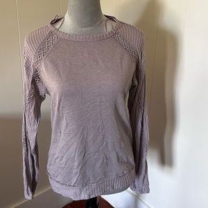 NWT Knox Rose Purple Sweater with Crochet Detail, XS